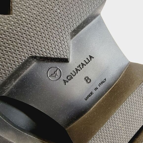 Aquatalia Holly Black Leather Lub Boots and Dust Bag Size 8 NIB - Picture 10 of 14